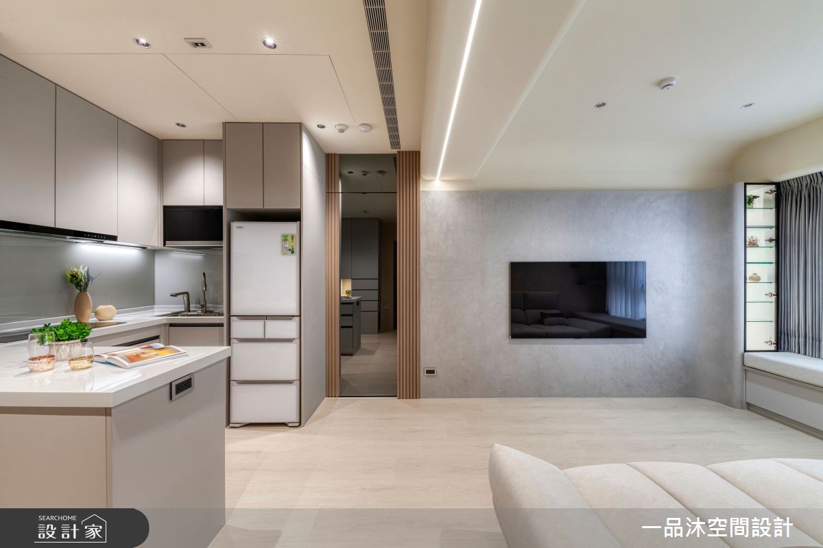 17坪新成屋(5年以下)＿混搭風客廳廚房中島案例圖片＿一品沐空間設計＿一品沐_31之16
