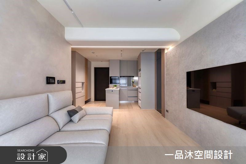 17坪新成屋(5年以下)＿混搭風玄關客廳廚房中島案例圖片＿一品沐空間設計＿一品沐_31之13