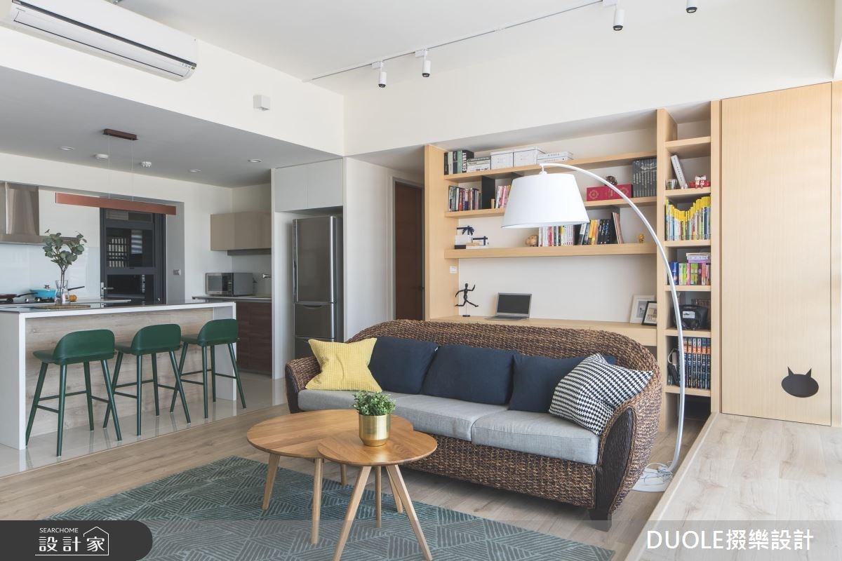 26坪新成屋(5年以下)＿休閒風客廳廚房吧檯案例圖片＿DUOLE掇樂設計＿掇樂_02之2