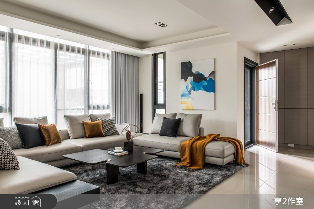 80坪新成屋(5年以下)＿現代風客廳案例圖片＿享享室內設計＿享享_01之1