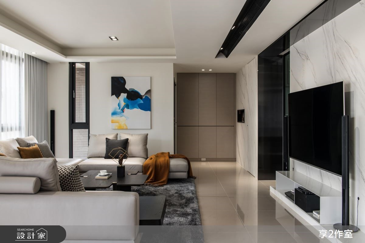 80坪新成屋(5年以下)＿現代風客廳案例圖片＿享享室內設計＿享享_01之2