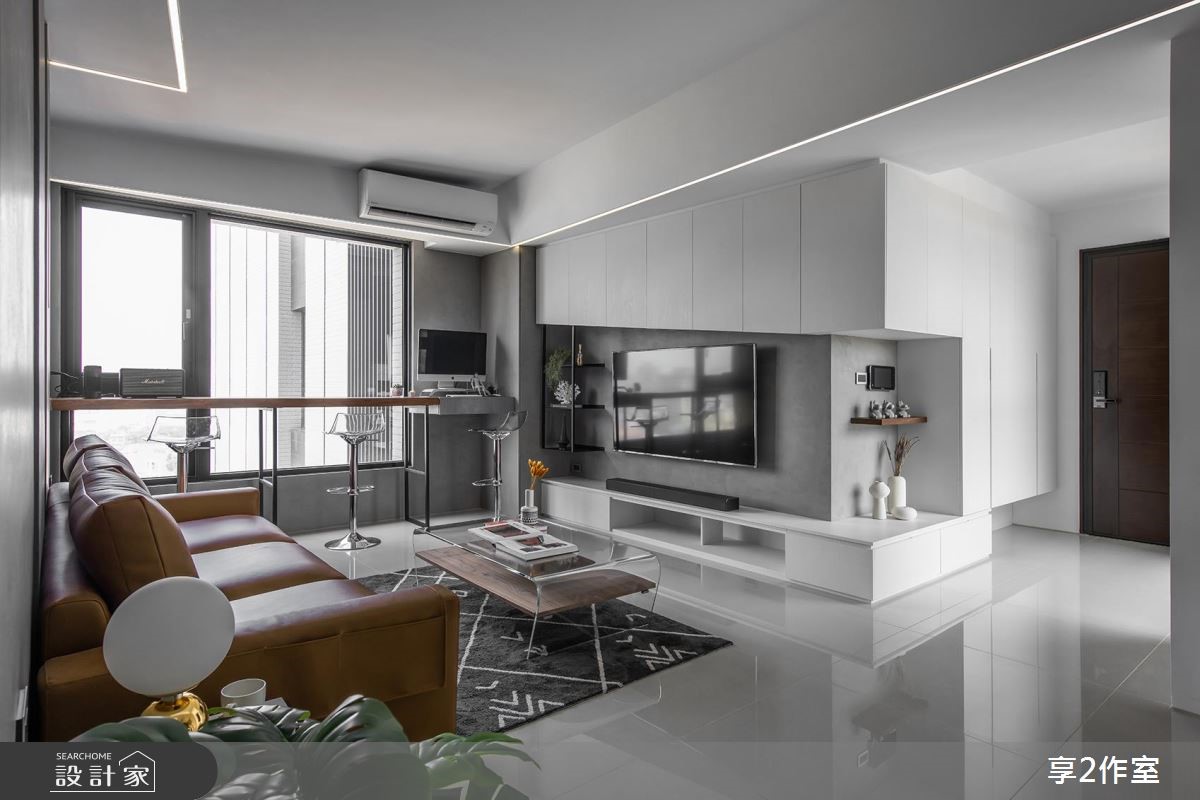 20坪新成屋(5年以下)＿現代風客廳案例圖片＿享享室內設計＿享享_02之5
