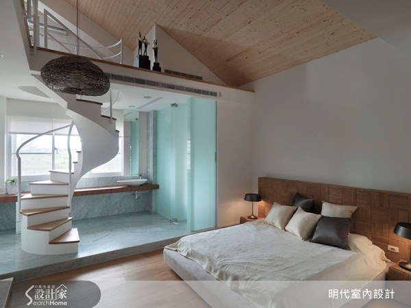 70坪新成屋(5年以下)＿休閒風臥室樓梯案例圖片＿明代室內裝修設計有限公司＿明代_03之18