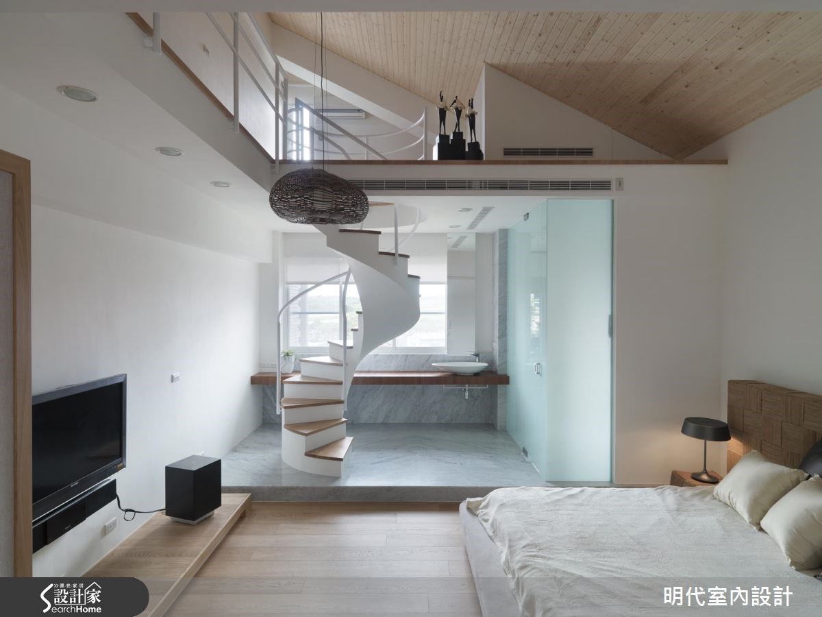 70坪新成屋(5年以下)＿休閒風臥室樓梯案例圖片＿明代室內裝修設計有限公司＿明代_03之19