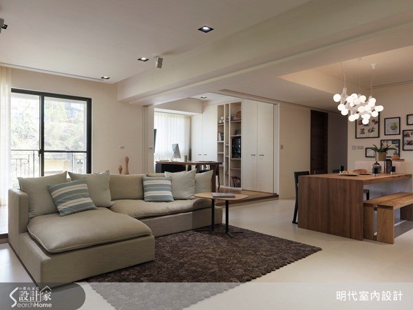 35坪新成屋(5年以下)＿休閒風客廳案例圖片＿明代室內裝修設計有限公司＿明代_10之7