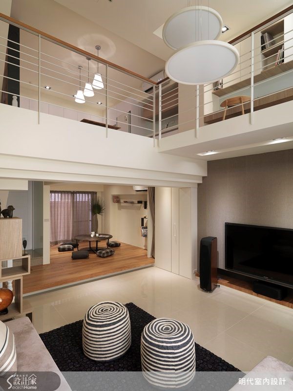 80坪新成屋(5年以下)＿休閒風客廳案例圖片＿明代室內裝修設計有限公司＿明代_12之3