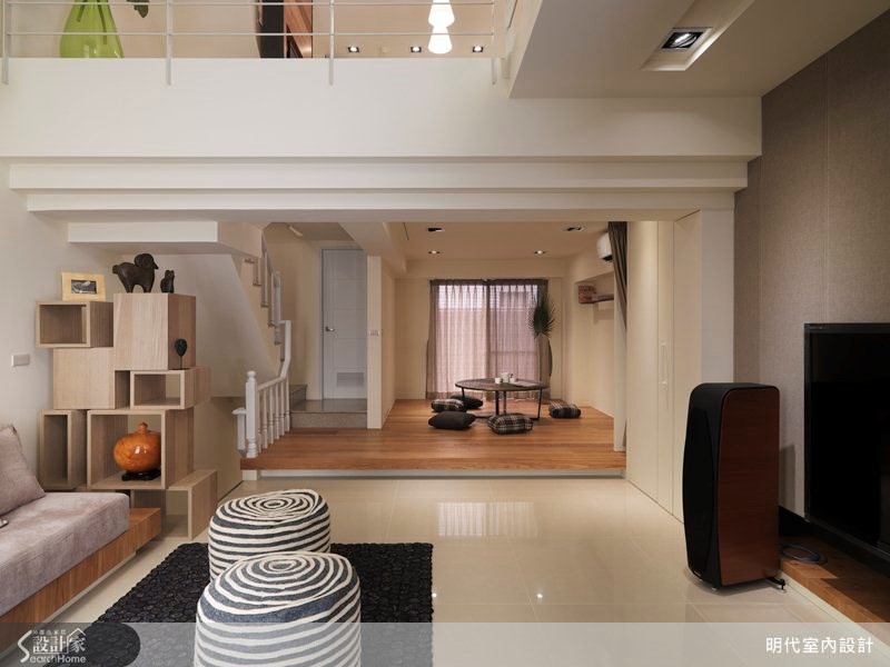 80坪新成屋(5年以下)＿休閒風客廳案例圖片＿明代室內裝修設計有限公司＿明代_12之4