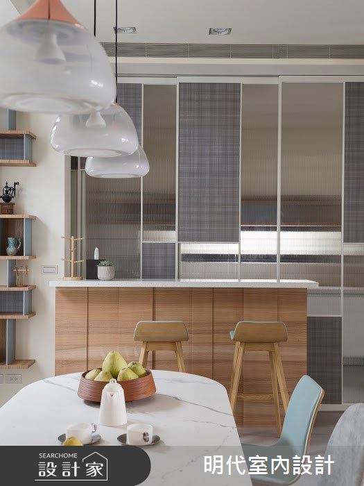 100坪新成屋(5年以下)＿簡約風餐廳廚房吧檯中島案例圖片＿明代室內裝修設計有限公司＿明代_35之16