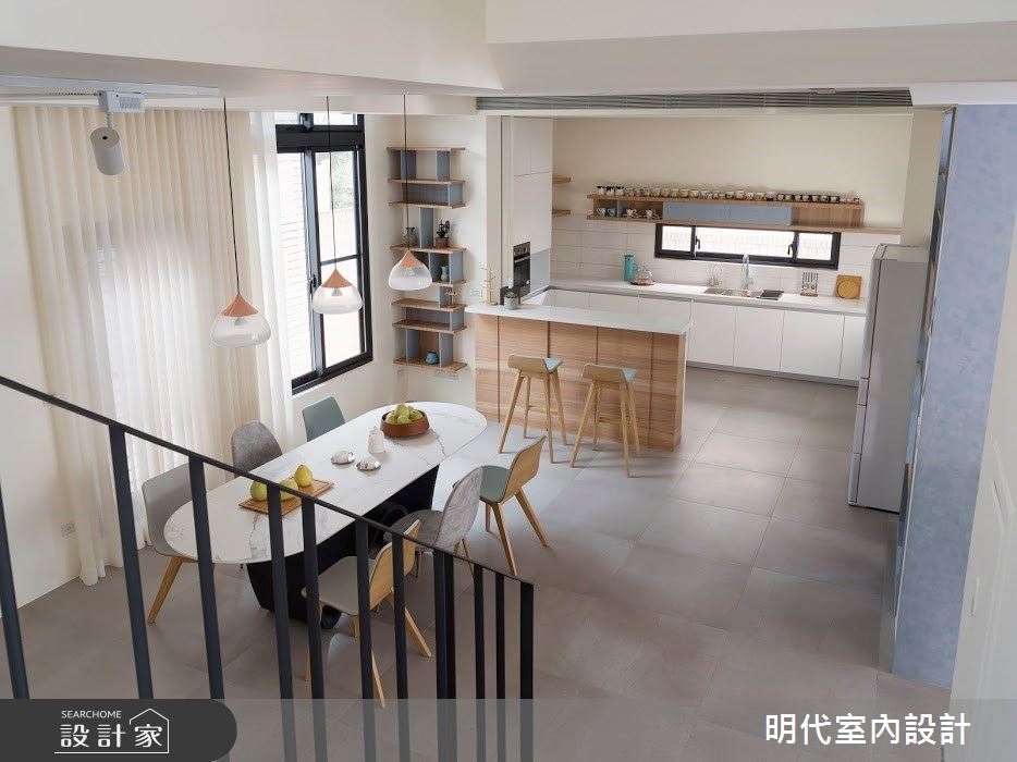 100坪新成屋(5年以下)＿簡約風餐廳廚房吧檯案例圖片＿明代室內裝修設計有限公司＿明代_35之18