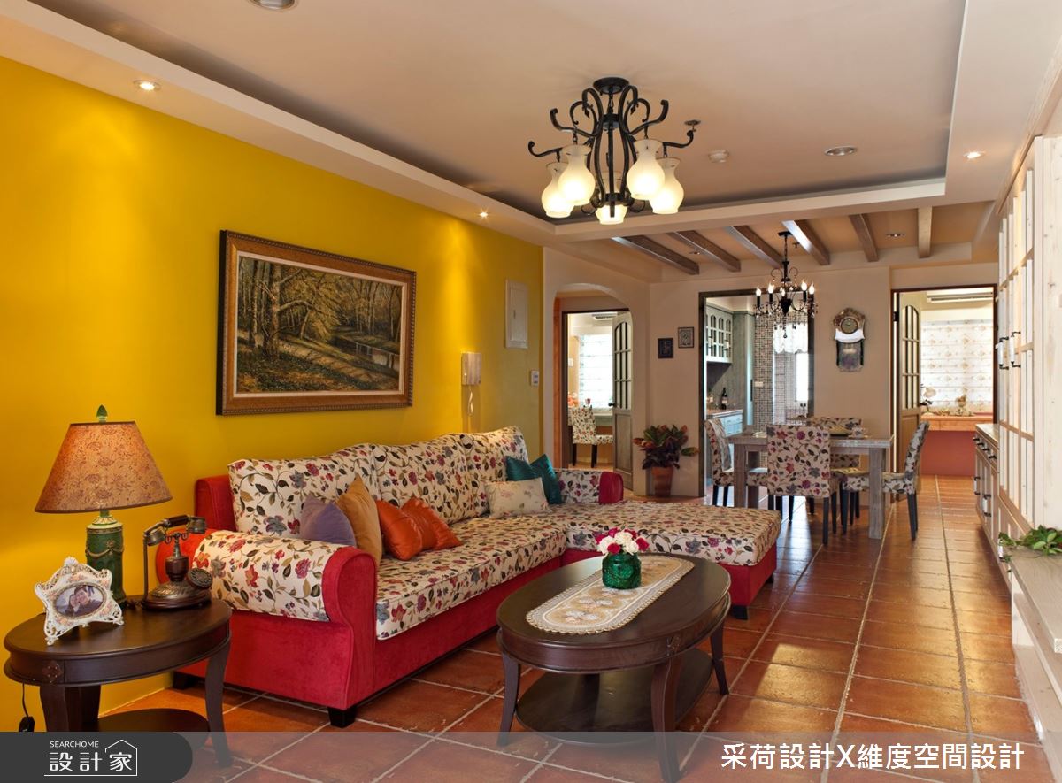 30坪中古屋(5~15年)＿鄉村風客廳餐廳案例圖片＿采荷設計X維度空間設計＿采荷X維度_03之4