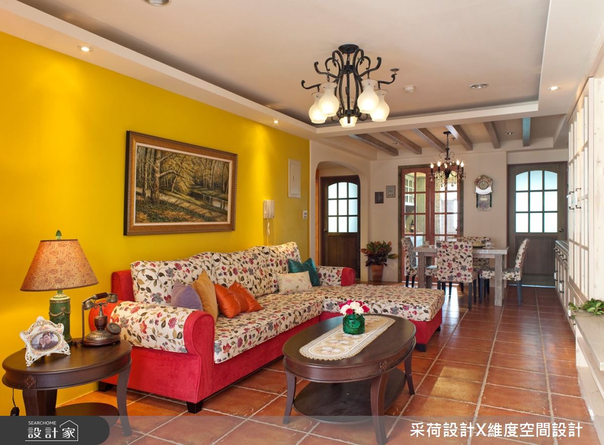 30坪中古屋(5~15年)＿鄉村風客廳餐廳案例圖片＿采荷設計X維度空間設計＿采荷X維度_03之5