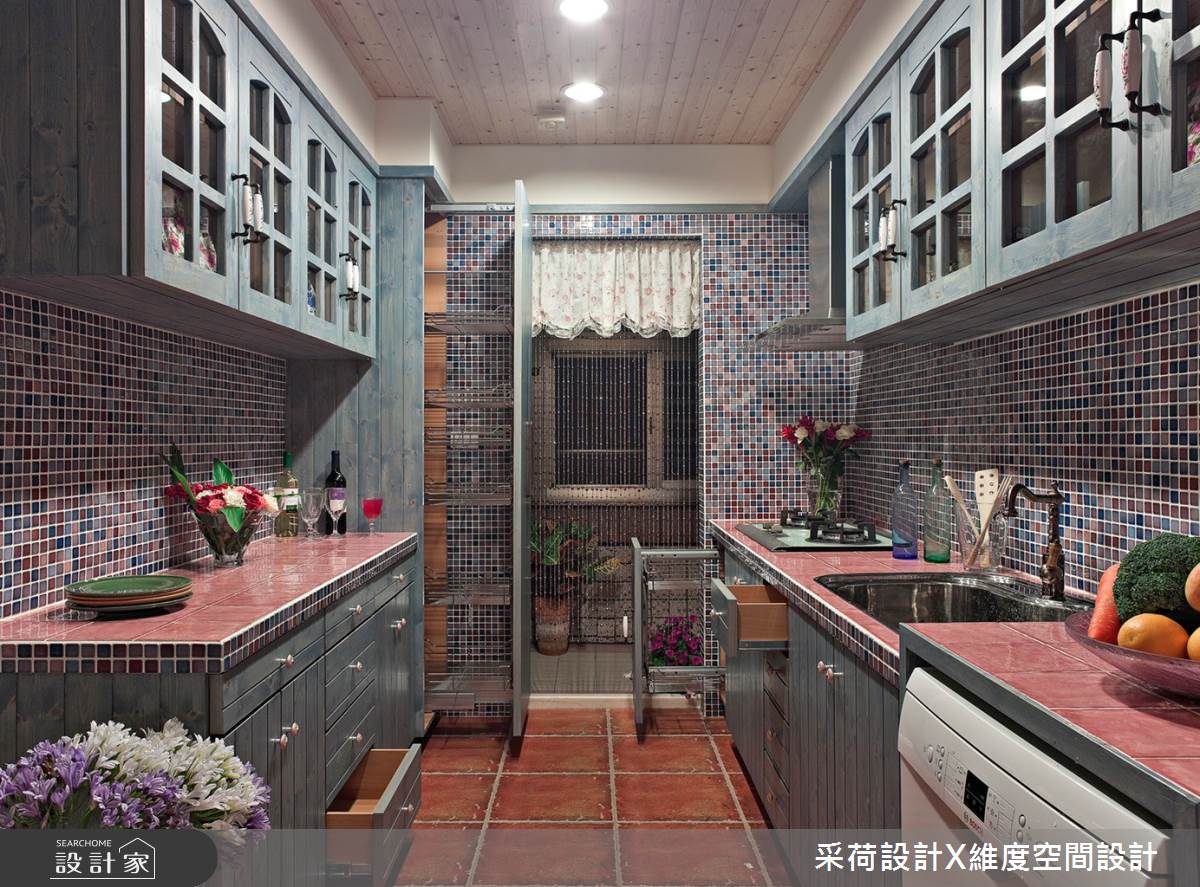 30坪中古屋(5~15年)＿鄉村風廚房案例圖片＿采荷設計X維度空間設計＿采荷X維度_03之14