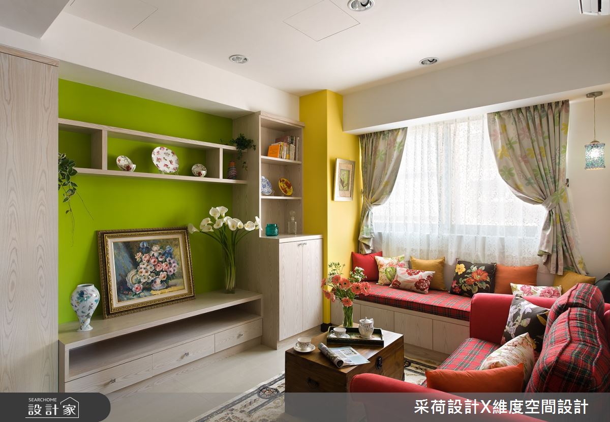 18坪新成屋(5年以下)＿鄉村風客廳臥榻案例圖片＿采荷設計X維度空間設計＿采荷X維度_04之2