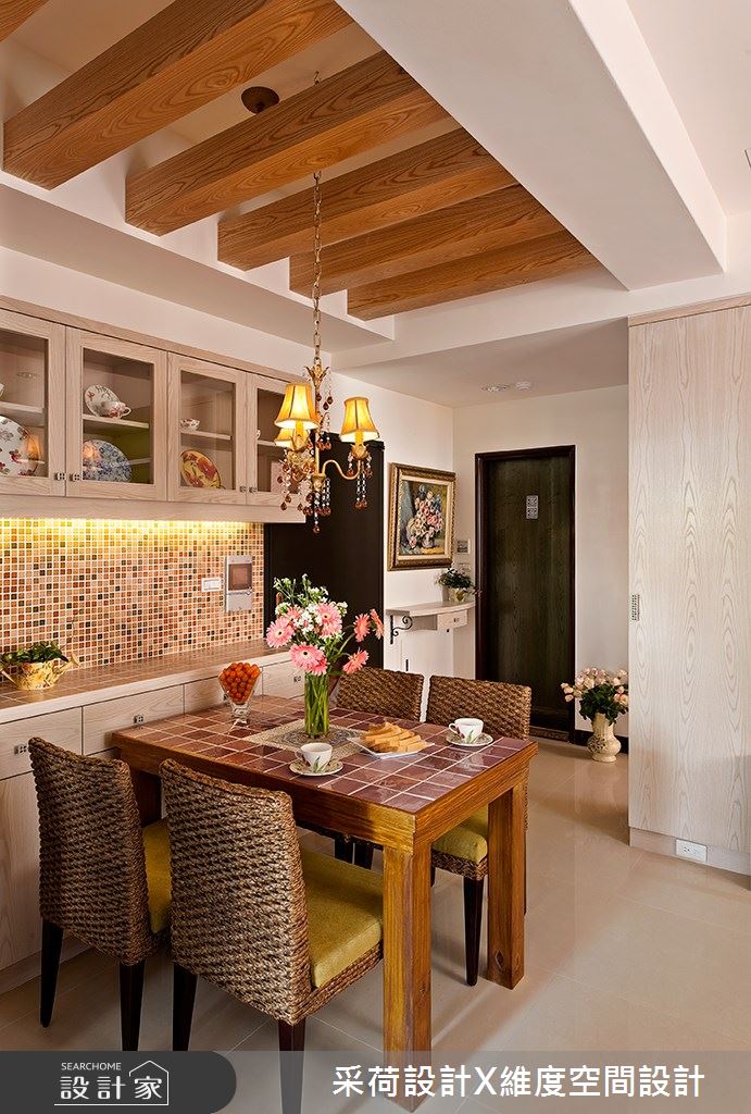 18坪新成屋(5年以下)＿鄉村風餐廳案例圖片＿采荷設計X維度空間設計＿采荷X維度_04之7