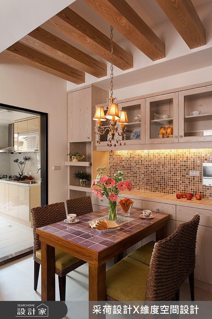 18坪新成屋(5年以下)＿鄉村風餐廳案例圖片＿采荷設計X維度空間設計＿采荷X維度_04之8