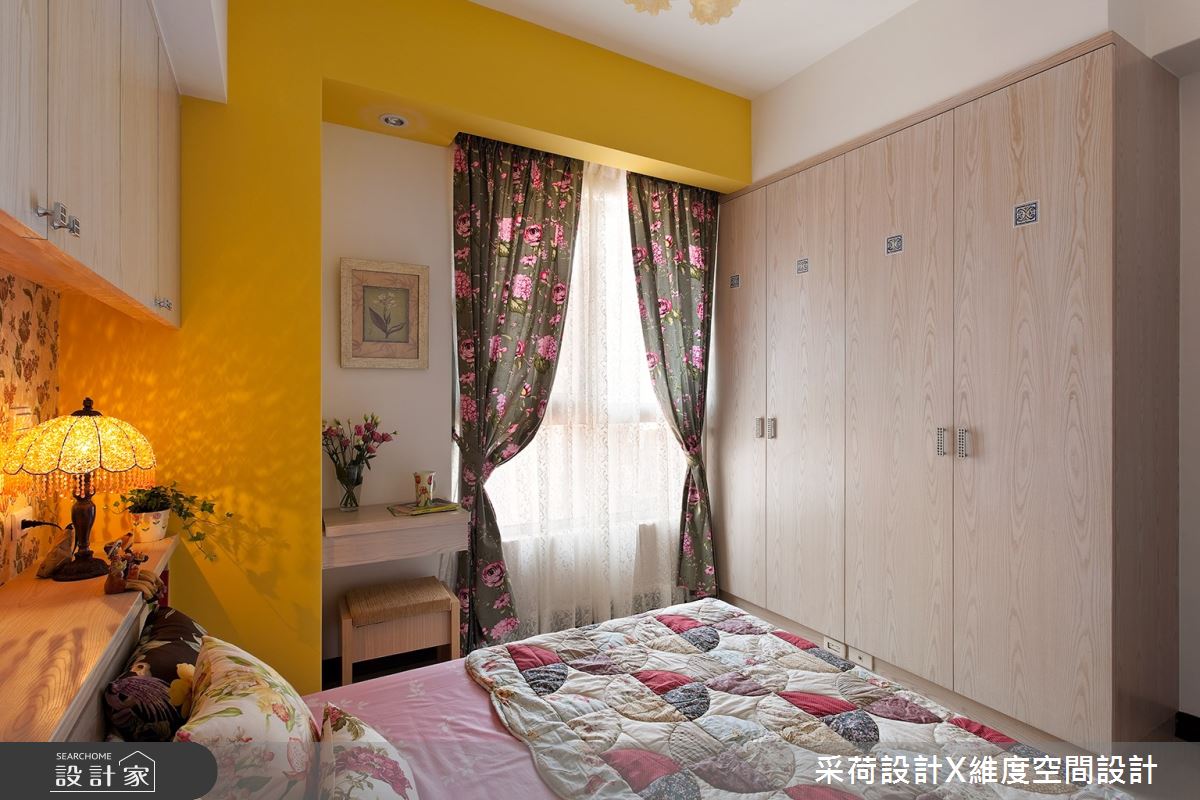 18坪新成屋(5年以下)＿鄉村風臥室案例圖片＿采荷設計X維度空間設計＿采荷X維度_04之11