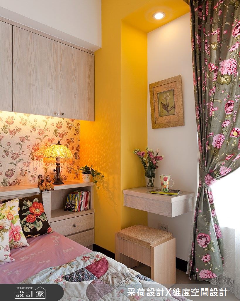18坪新成屋(5年以下)＿鄉村風臥室案例圖片＿采荷設計X維度空間設計＿采荷X維度_04之10
