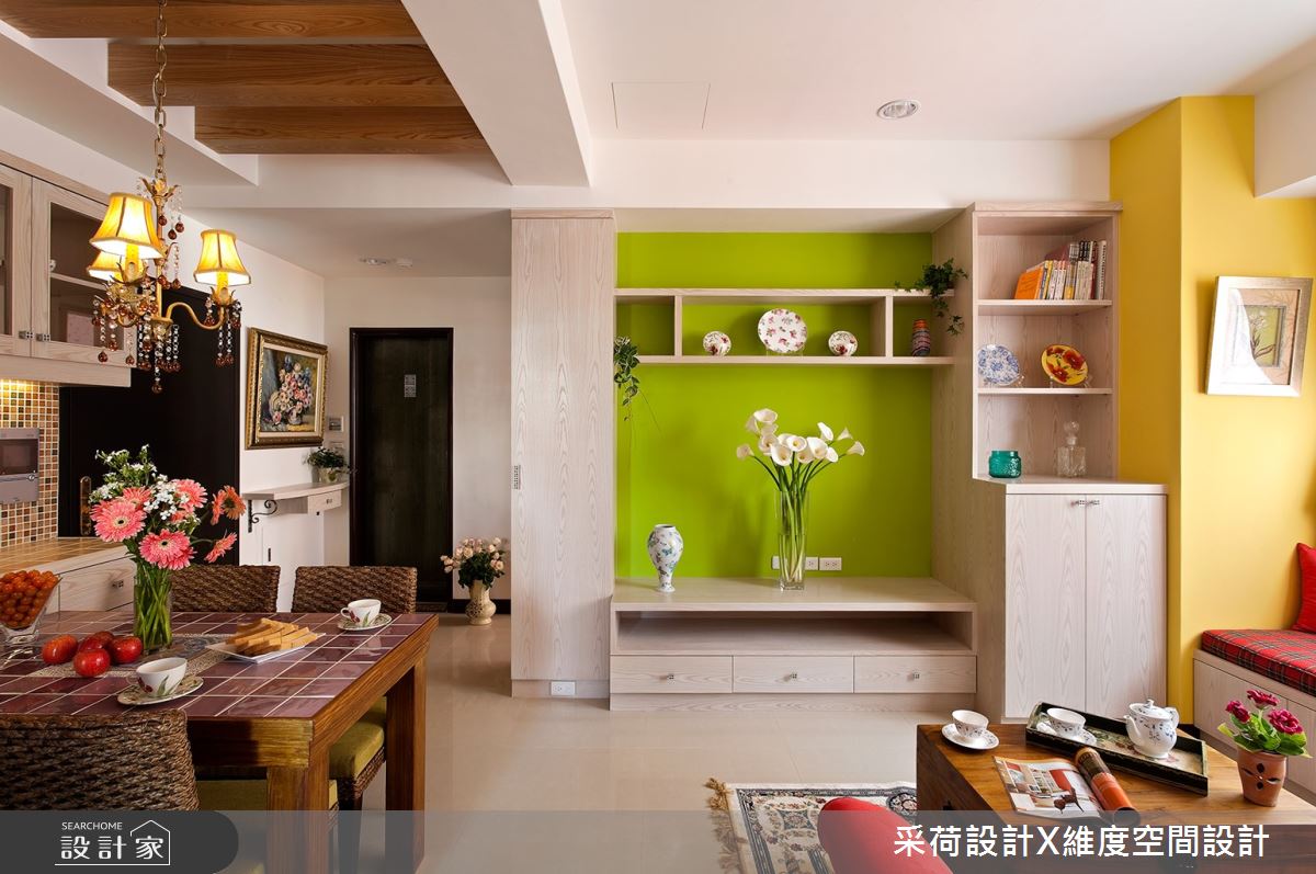 18坪新成屋(5年以下)＿鄉村風客廳餐廳案例圖片＿采荷設計X維度空間設計＿采荷X維度_04之1