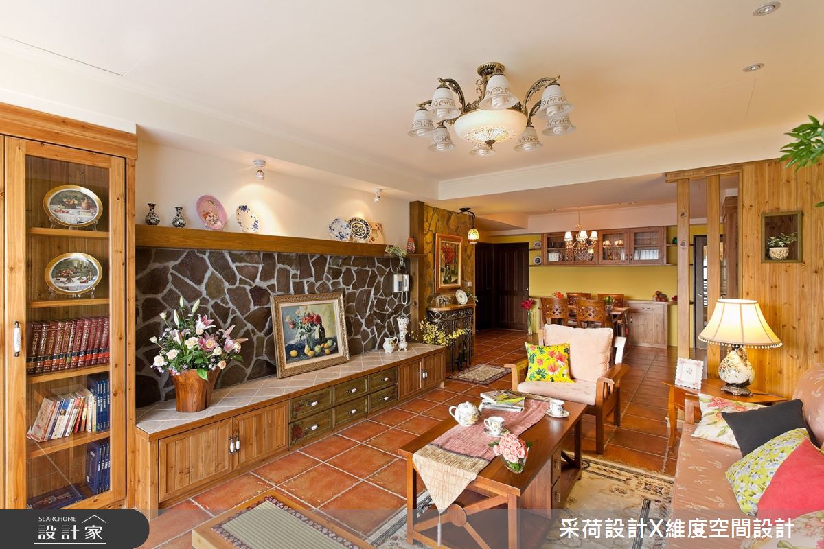 45坪新成屋(5年以下)＿鄉村風客廳餐廳案例圖片＿采荷設計X維度空間設計＿采荷X維度_06之8