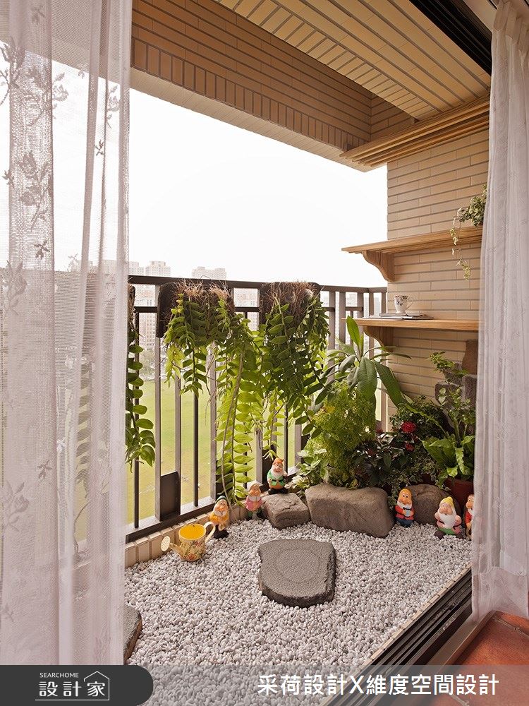 45坪新成屋(5年以下)＿鄉村風陽台案例圖片＿采荷設計X維度空間設計＿采荷X維度_06之13