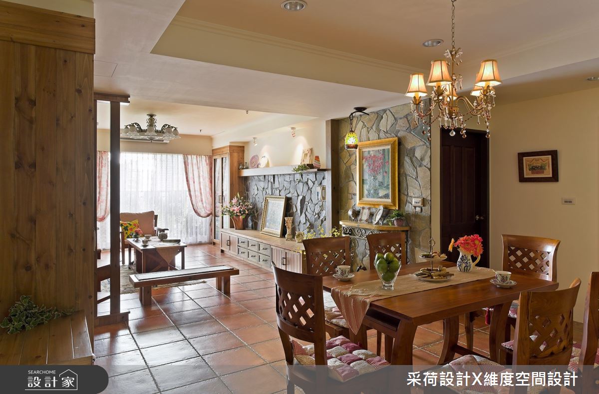 45坪新成屋(5年以下)＿鄉村風客廳餐廳案例圖片＿采荷設計X維度空間設計＿采荷X維度_06之14
