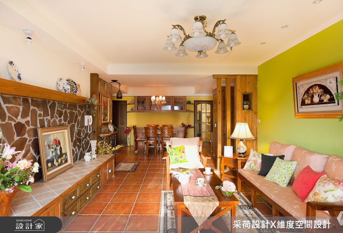 45坪新成屋(5年以下)＿鄉村風客廳餐廳案例圖片＿采荷設計X維度空間設計＿采荷X維度_06之9