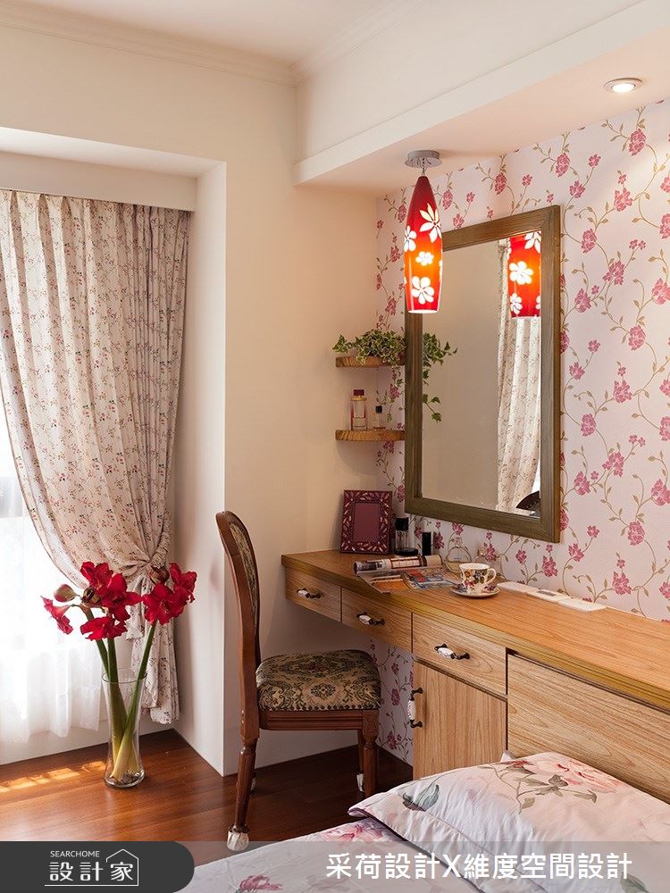 45坪新成屋(5年以下)＿鄉村風臥室案例圖片＿采荷設計X維度空間設計＿采荷X維度_06之25