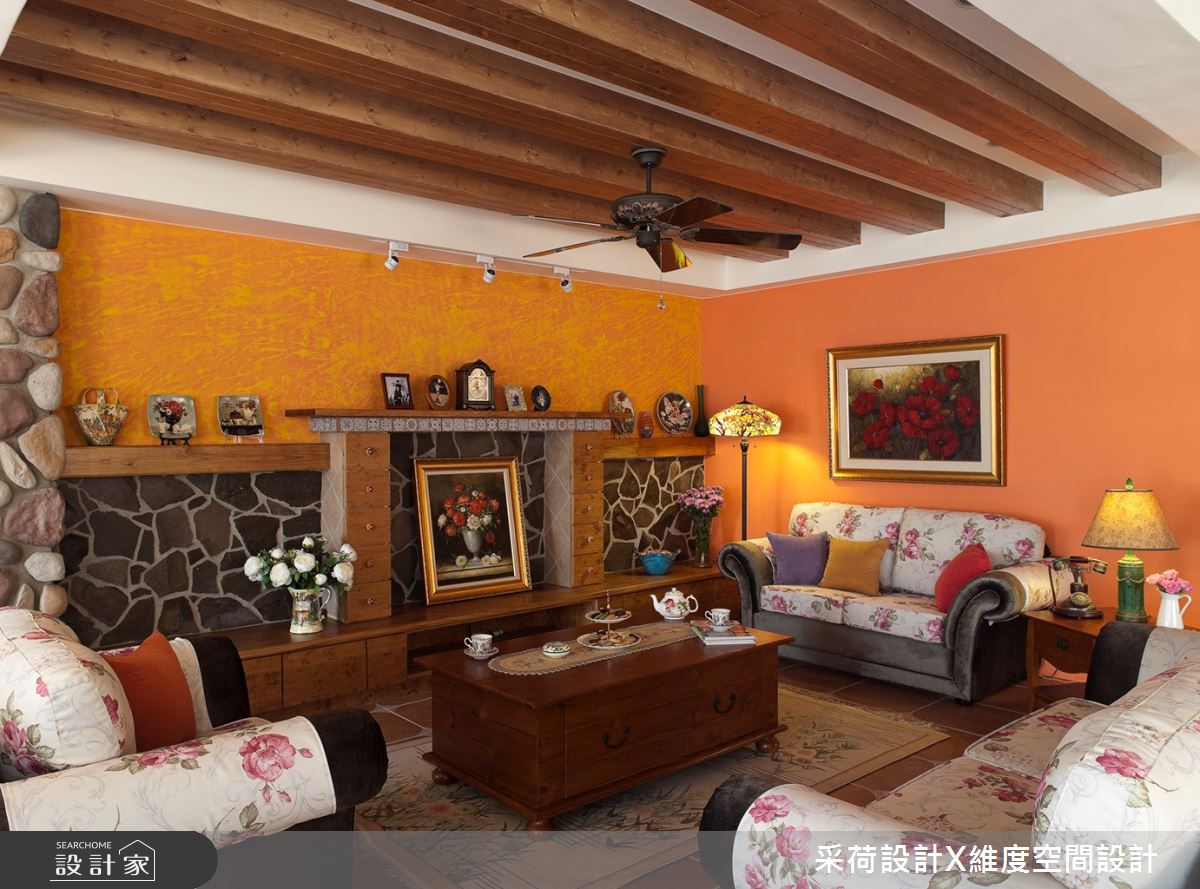 50坪老屋(16~30年)＿鄉村風客廳案例圖片＿采荷設計X維度空間設計＿采荷X維度_08之2