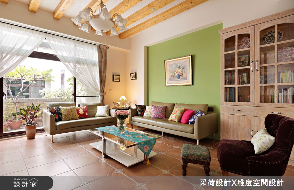 25坪新成屋(5年以下)＿鄉村風客廳案例圖片＿采荷設計X維度空間設計＿采荷X維度_09之15