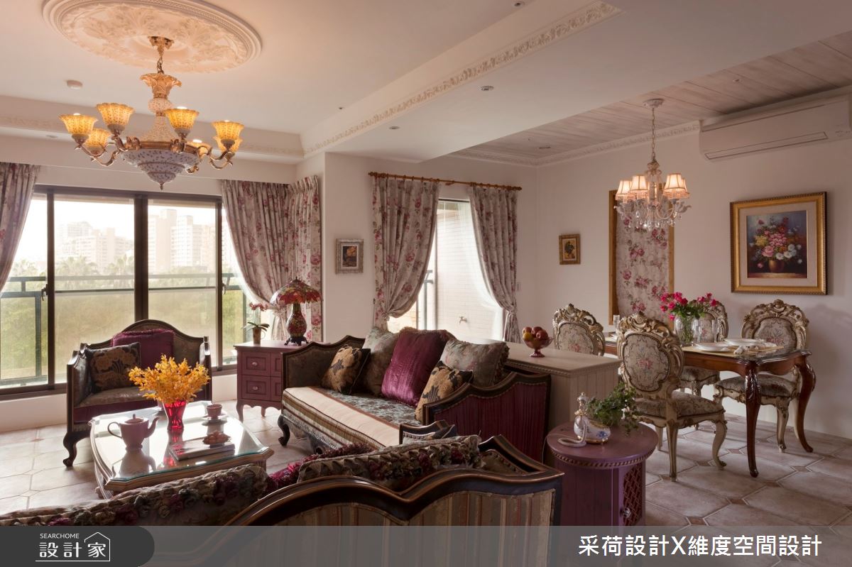 90坪新成屋(5年以下)＿新古典客廳餐廳案例圖片＿采荷設計X維度空間設計＿采荷X維度_10之13