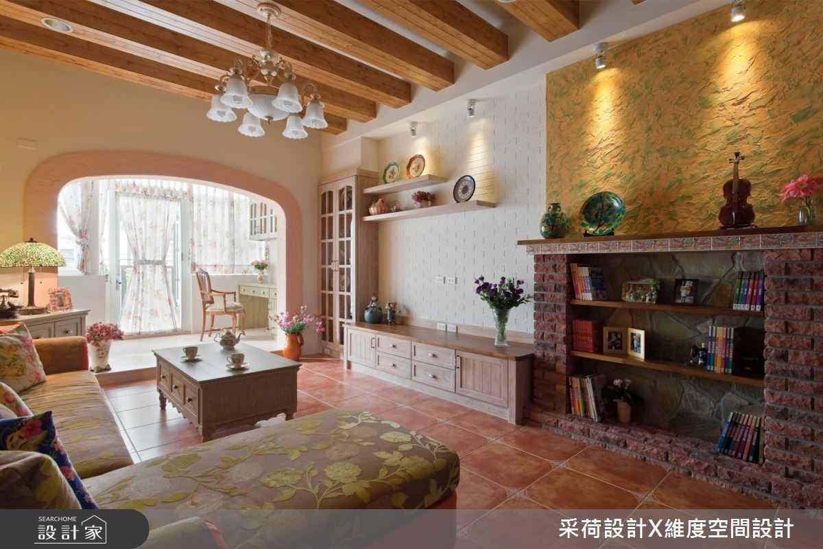 18坪新成屋(5年以下)＿鄉村風客廳書房案例圖片＿采荷設計X維度空間設計＿采荷X維度_12之6