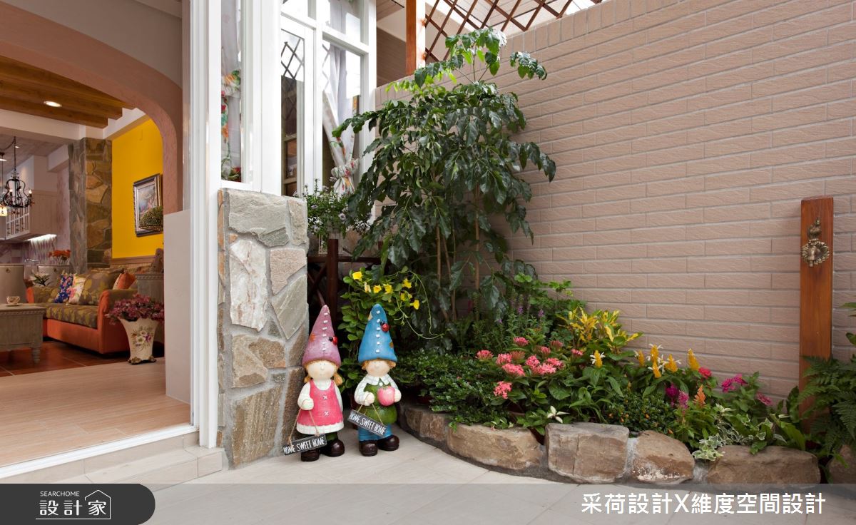 18坪新成屋(5年以下)＿鄉村風玄關庭院案例圖片＿采荷設計X維度空間設計＿采荷X維度_12之1
