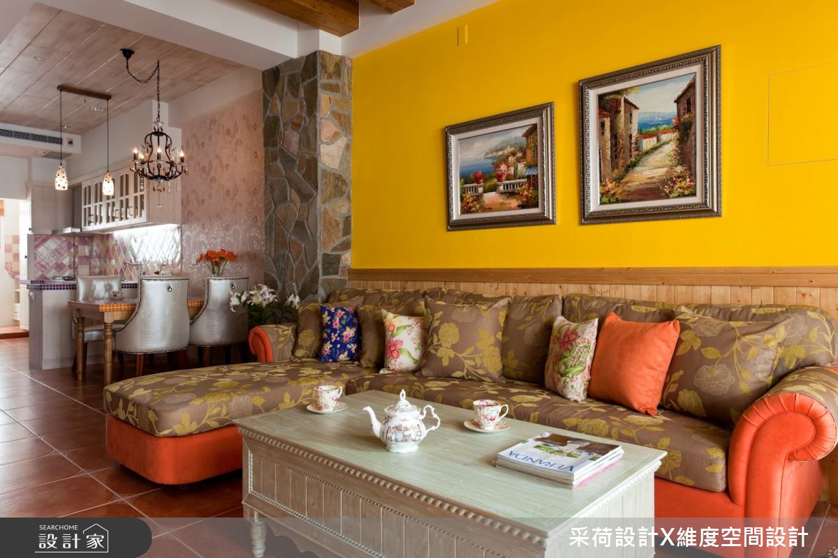 18坪新成屋(5年以下)＿鄉村風客廳餐廳案例圖片＿采荷設計X維度空間設計＿采荷X維度_12之4