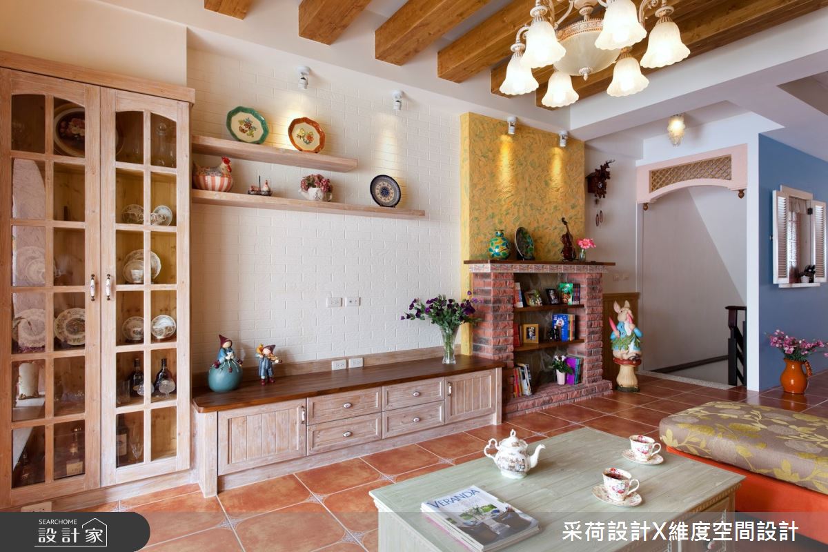 18坪新成屋(5年以下)＿鄉村風客廳案例圖片＿采荷設計X維度空間設計＿采荷X維度_12之11