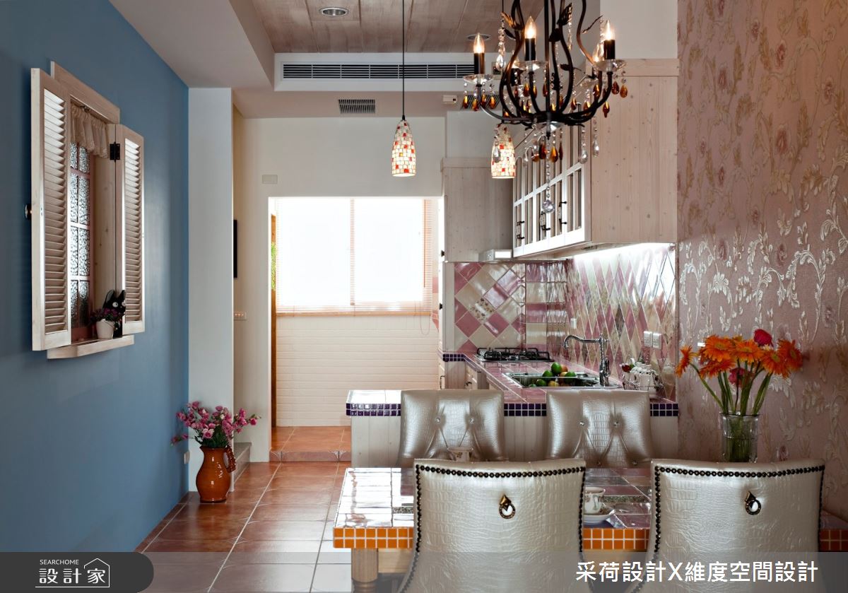 18坪新成屋(5年以下)＿鄉村風餐廳廚房案例圖片＿采荷設計X維度空間設計＿采荷X維度_12之19