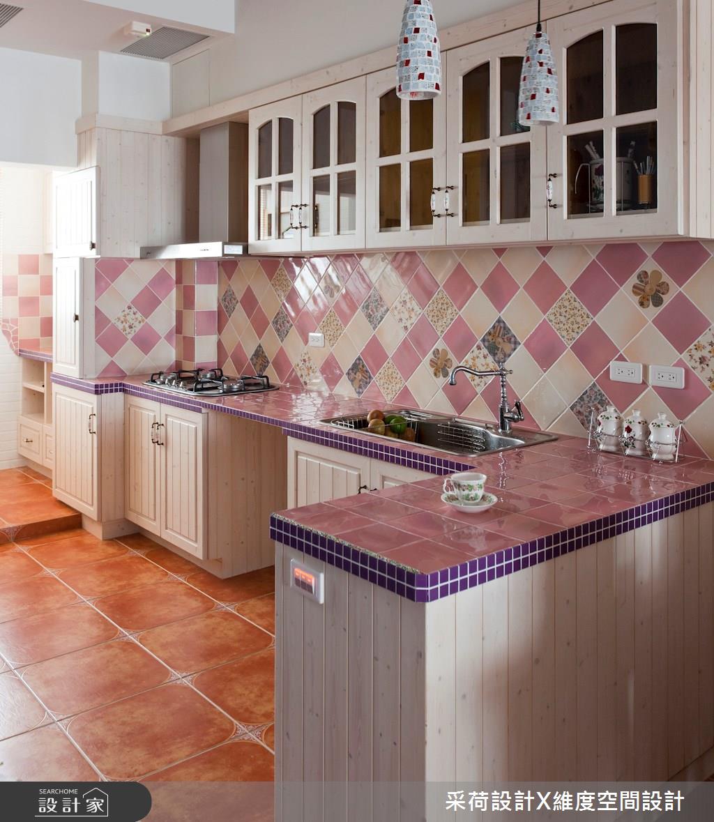 18坪新成屋(5年以下)＿鄉村風廚房案例圖片＿采荷設計X維度空間設計＿采荷X維度_12之22