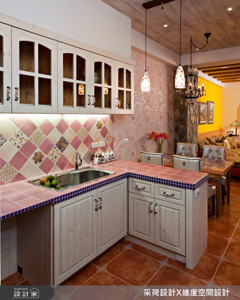 18坪新成屋(5年以下)＿鄉村風餐廳廚房案例圖片＿采荷設計X維度空間設計＿采荷X維度_12之18