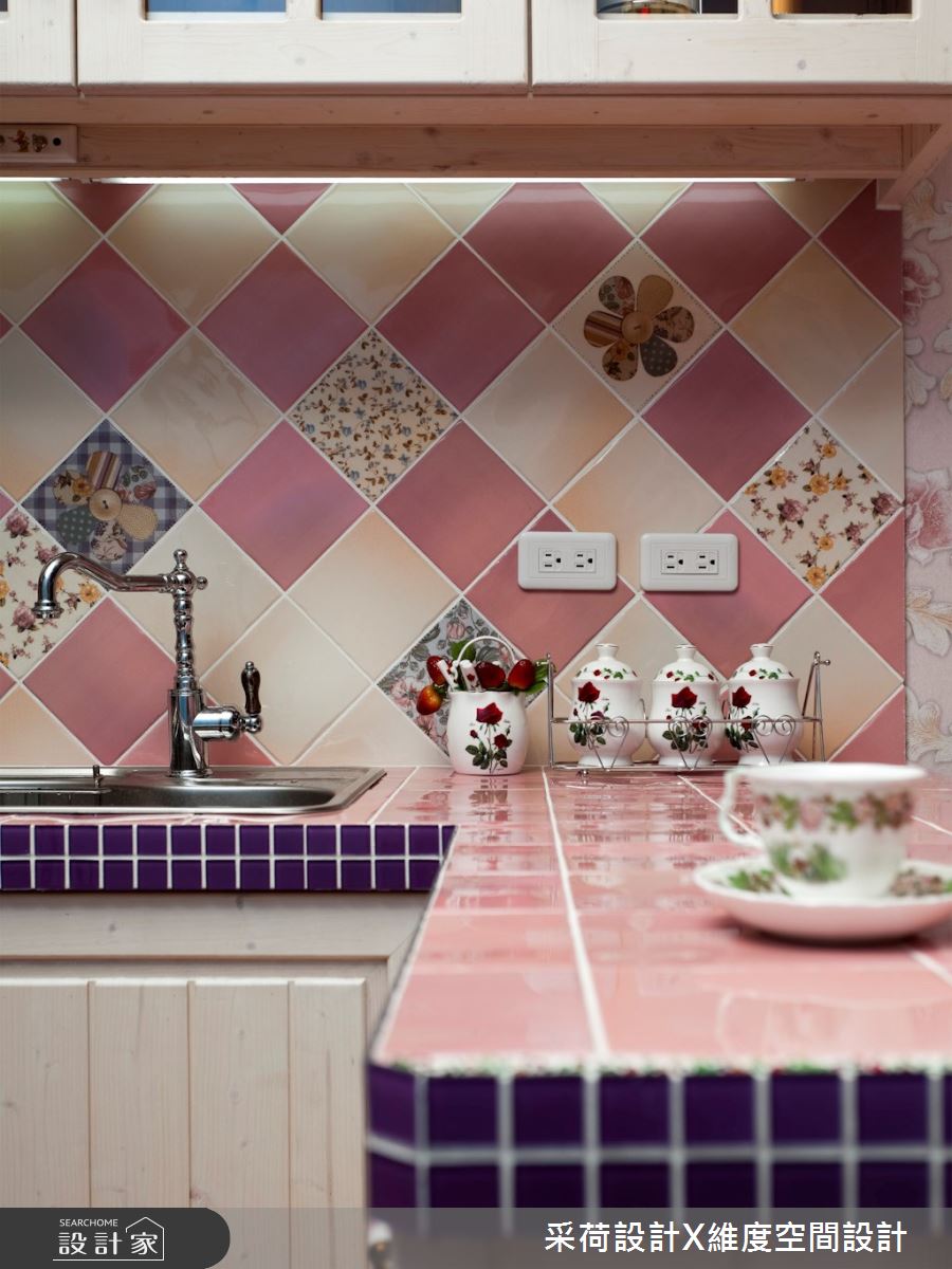 18坪新成屋(5年以下)＿鄉村風廚房案例圖片＿采荷設計X維度空間設計＿采荷X維度_12之24