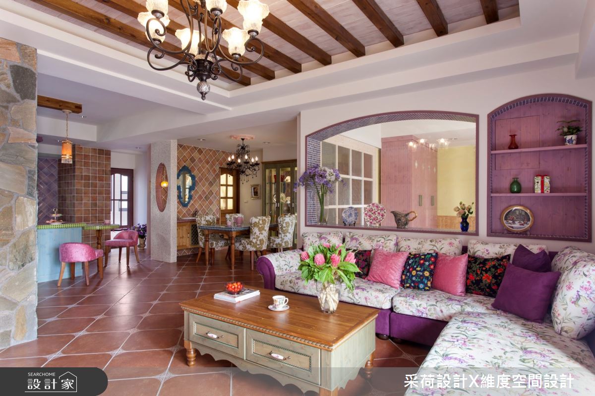 55坪中古屋(5~15年)＿鄉村風客廳餐廳吧檯案例圖片＿采荷設計X維度空間設計＿采荷X維度_13之8