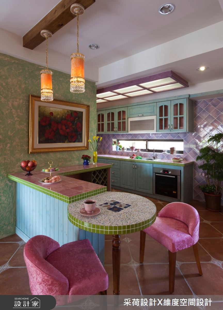 55坪中古屋(5~15年)＿鄉村風餐廳廚房吧檯案例圖片＿采荷設計X維度空間設計＿采荷X維度_13之16