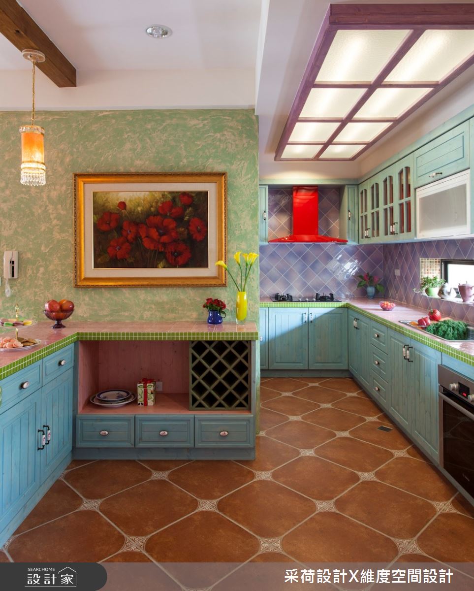 55坪中古屋(5~15年)＿鄉村風廚房案例圖片＿采荷設計X維度空間設計＿采荷X維度_13之18