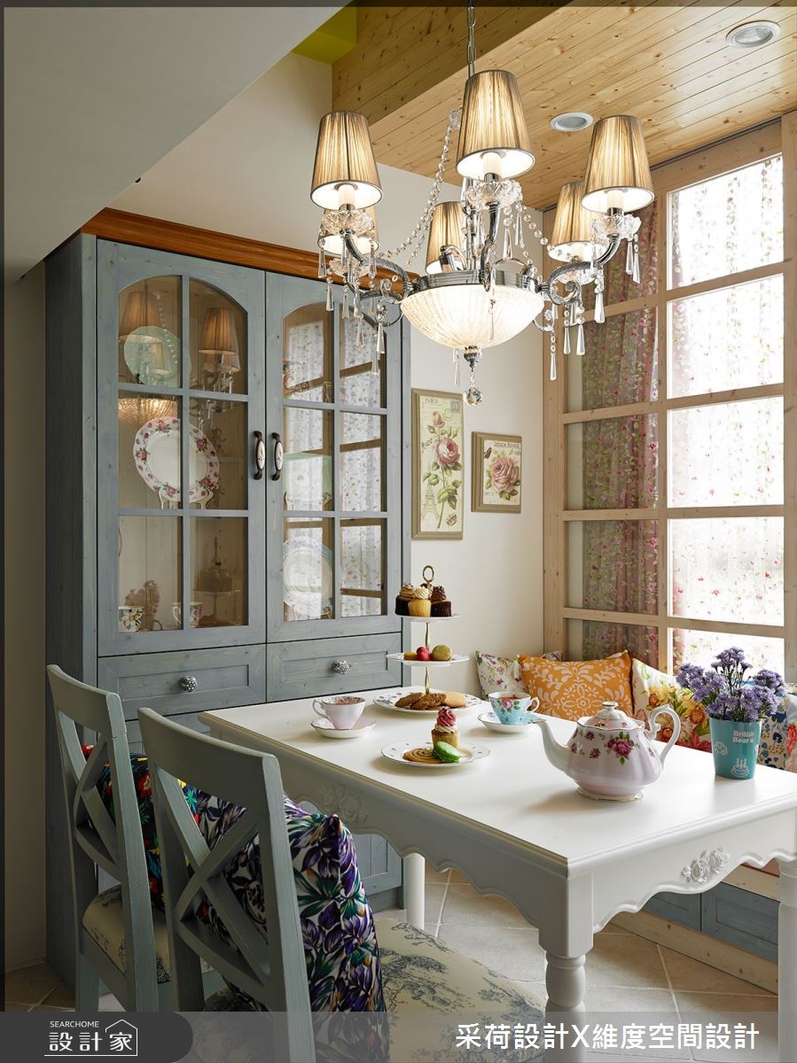 15坪新成屋(5年以下)＿鄉村風餐廳臥榻案例圖片＿采荷設計X維度空間設計＿采荷X維度_15之19