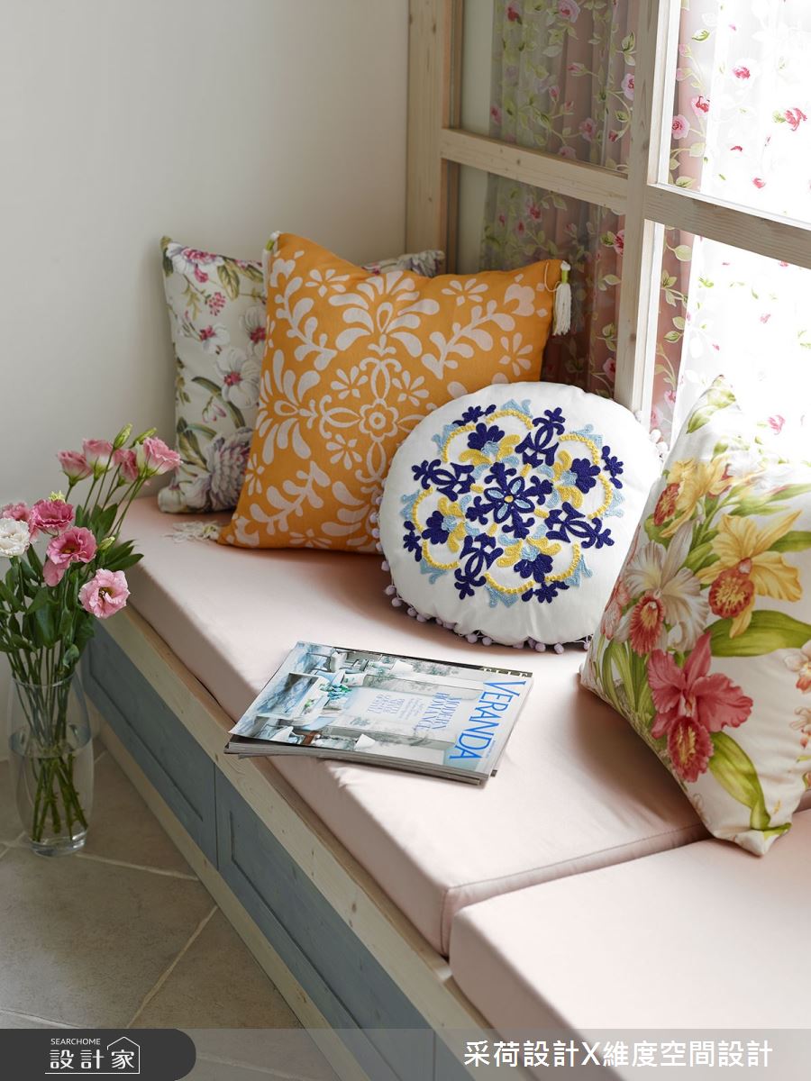 15坪新成屋(5年以下)＿鄉村風餐廳臥榻案例圖片＿采荷設計X維度空間設計＿采荷X維度_15之21