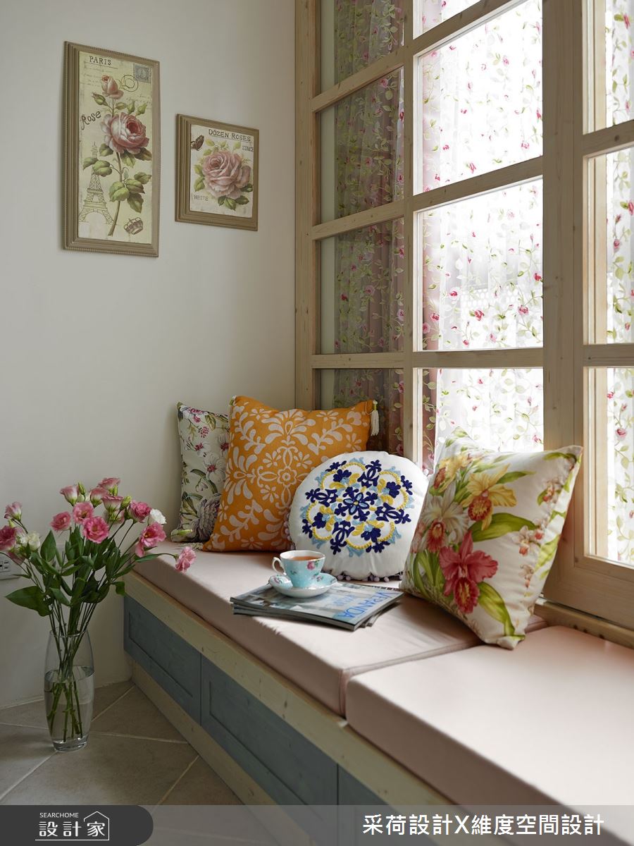 15坪新成屋(5年以下)＿鄉村風餐廳臥榻案例圖片＿采荷設計X維度空間設計＿采荷X維度_15之22