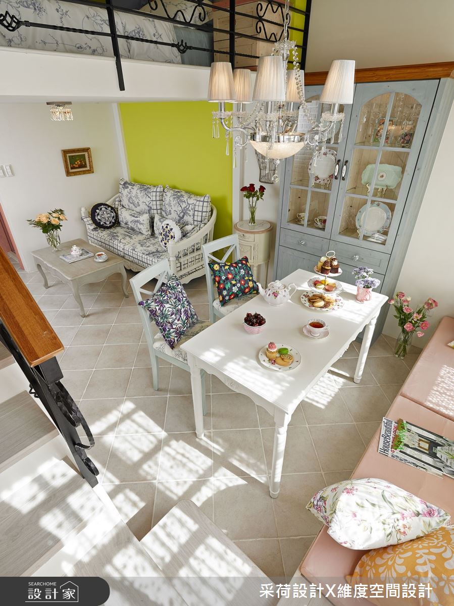 15坪新成屋(5年以下)＿鄉村風客廳餐廳臥榻案例圖片＿采荷設計X維度空間設計＿采荷X維度_15之23