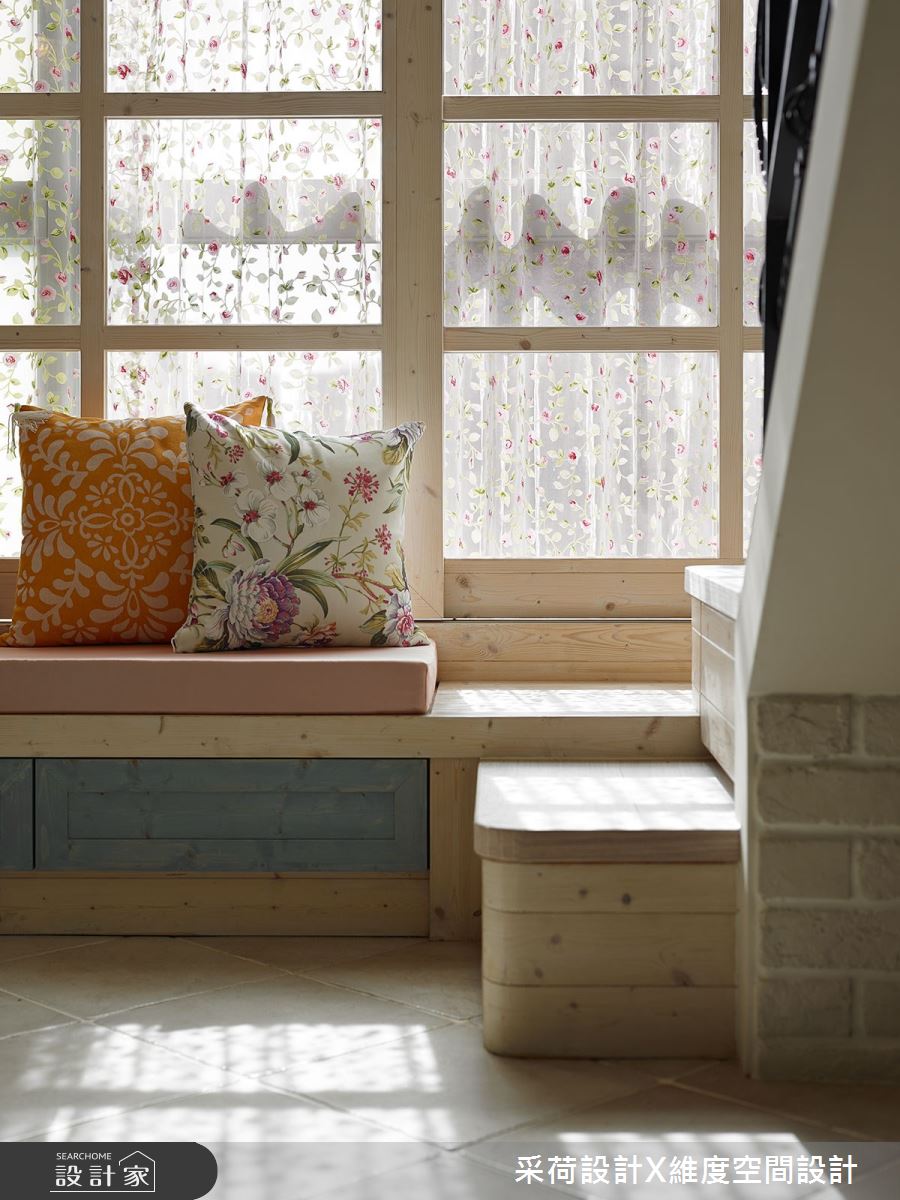 15坪新成屋(5年以下)＿鄉村風臥榻案例圖片＿采荷設計X維度空間設計＿采荷X維度_15之24