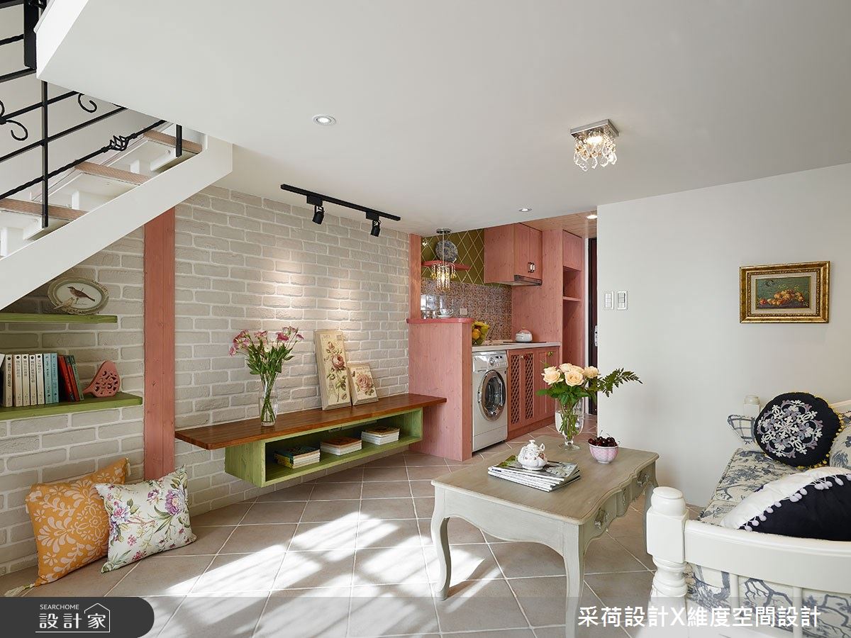 15坪新成屋(5年以下)＿鄉村風客廳案例圖片＿采荷設計X維度空間設計＿采荷X維度_15之4