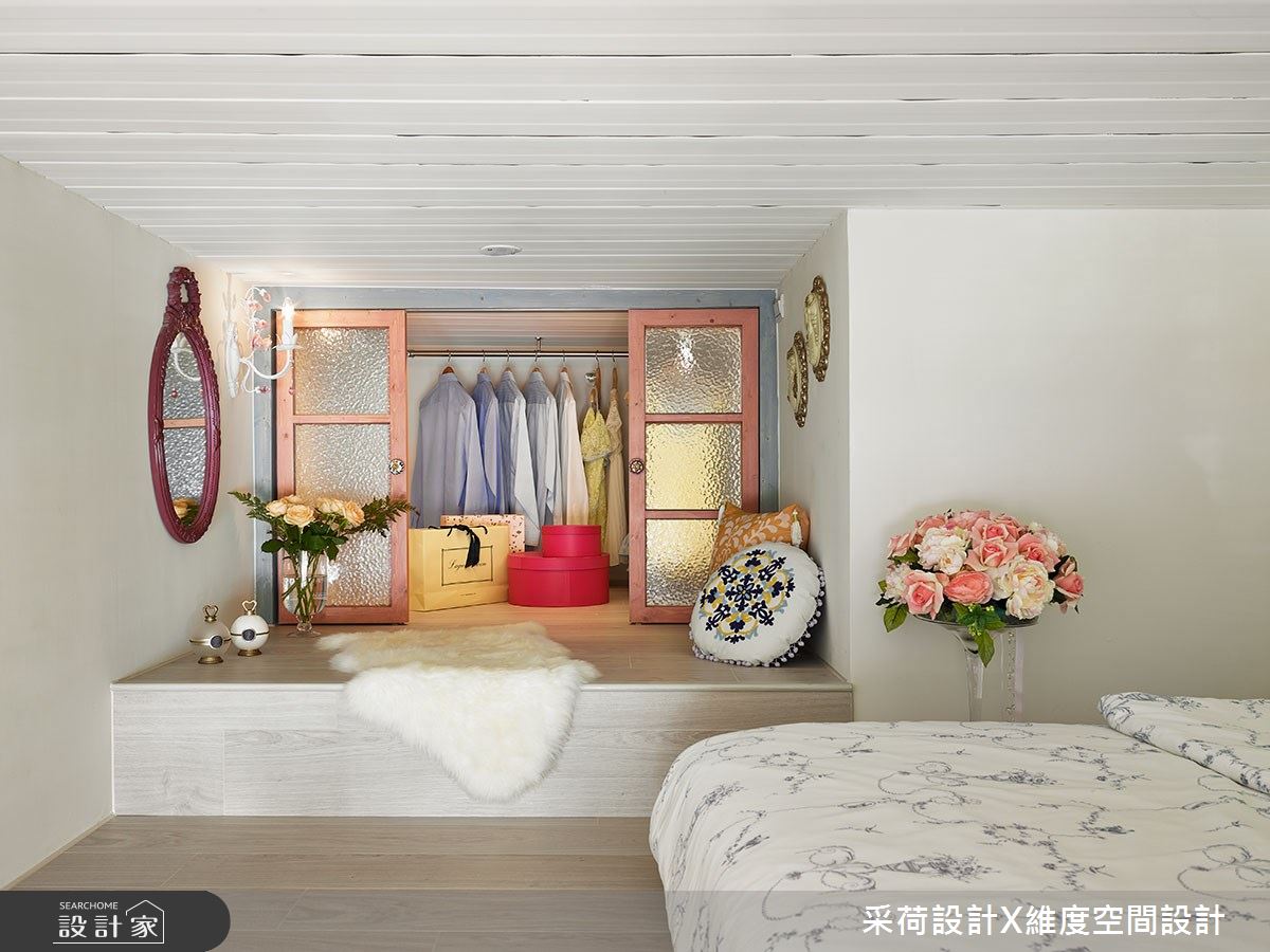 15坪新成屋(5年以下)＿鄉村風臥室更衣間案例圖片＿采荷設計X維度空間設計＿采荷X維度_15之30