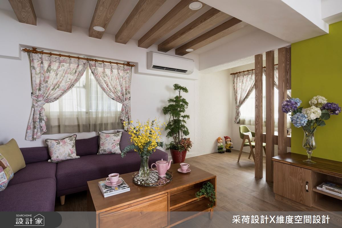 30坪老屋(16~30年)＿鄉村風客廳案例圖片＿采荷設計X維度空間設計＿采荷X維度_16之6