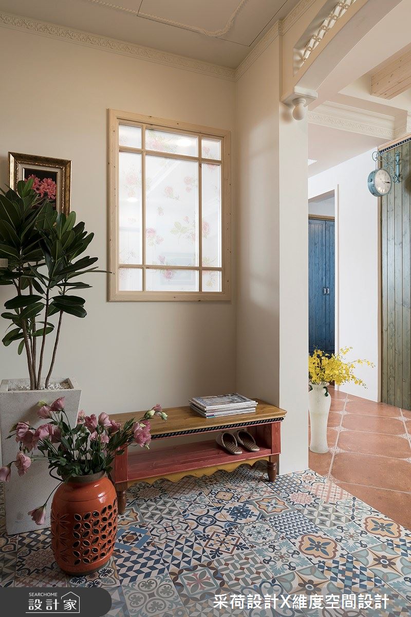 50坪新成屋(5年以下)＿鄉村風玄關案例圖片＿采荷設計X維度空間設計＿采荷X維度_17之2